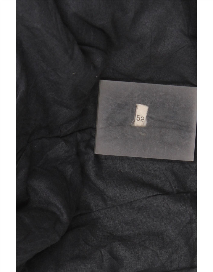 veste en cuir surdimensionnée vintage pour hommes IT 52 XL Noir