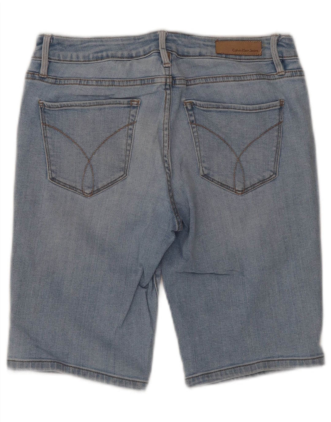 CALVIN KLEIN Femme Short En Jean W26 Petit Bleu Coton