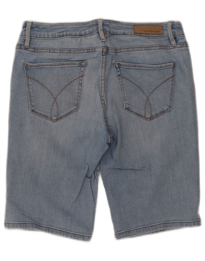 CALVIN KLEIN Femme Short En Jean W26 Petit Bleu Coton