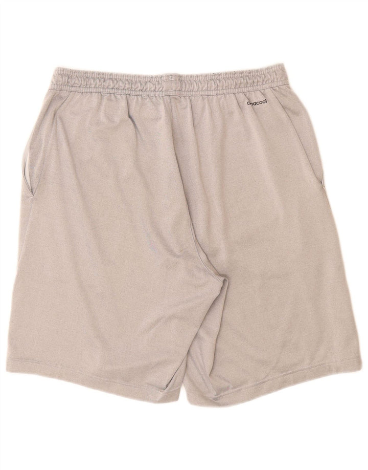 ADIDAS Short de sport Climacool pour hommes, grand, gris, polyester