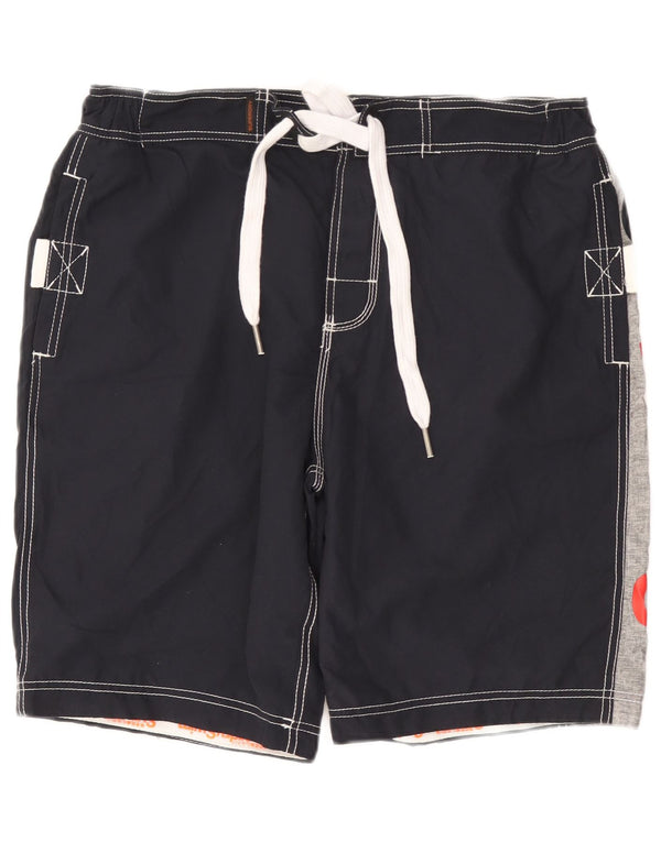 SUPERDRY Short de Bain Graphique Homme 2XL Bleu Marine Colorblock Polyester