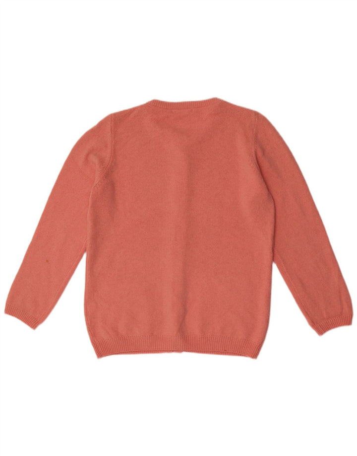 Marks & Spencer Pull Cardigan pour Femme UK 14 Grande Laine Rose