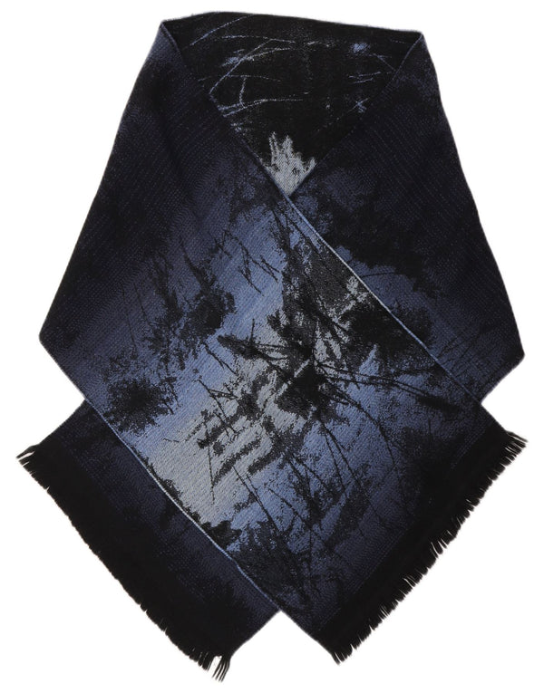 Kenzo Femme Écharpe Rectangulaire À Motif Abstrait Taille Unique Laine Bleu Marine