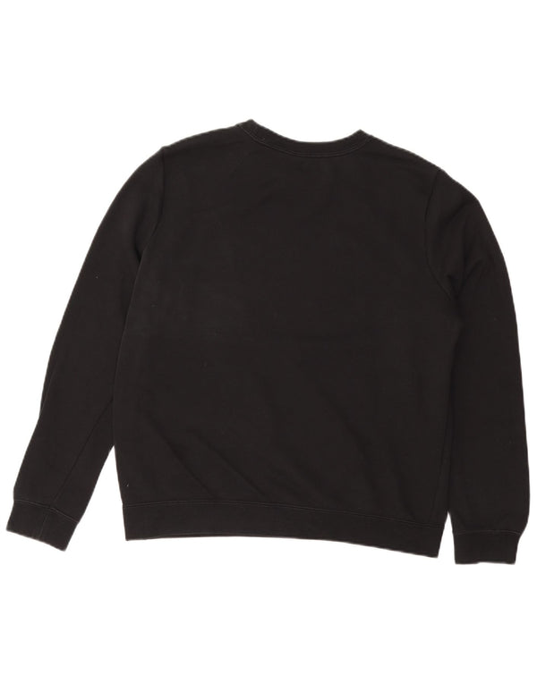 NIKE Sweat-shirt graphique pour femme UK 14 en coton noir moyen