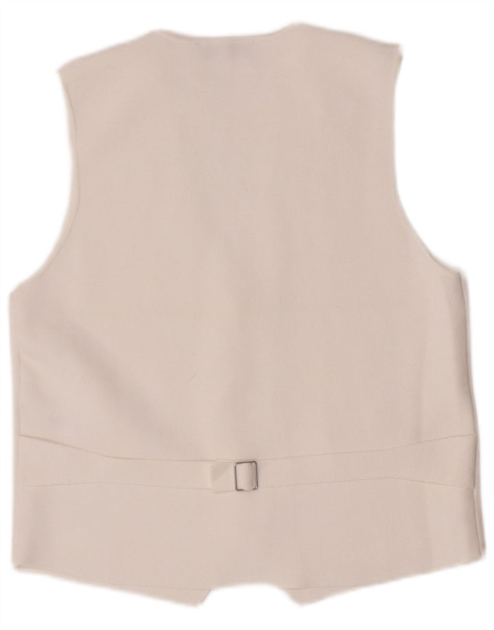 Zara Femme Gilet UK 18 XL Blanc Viscose