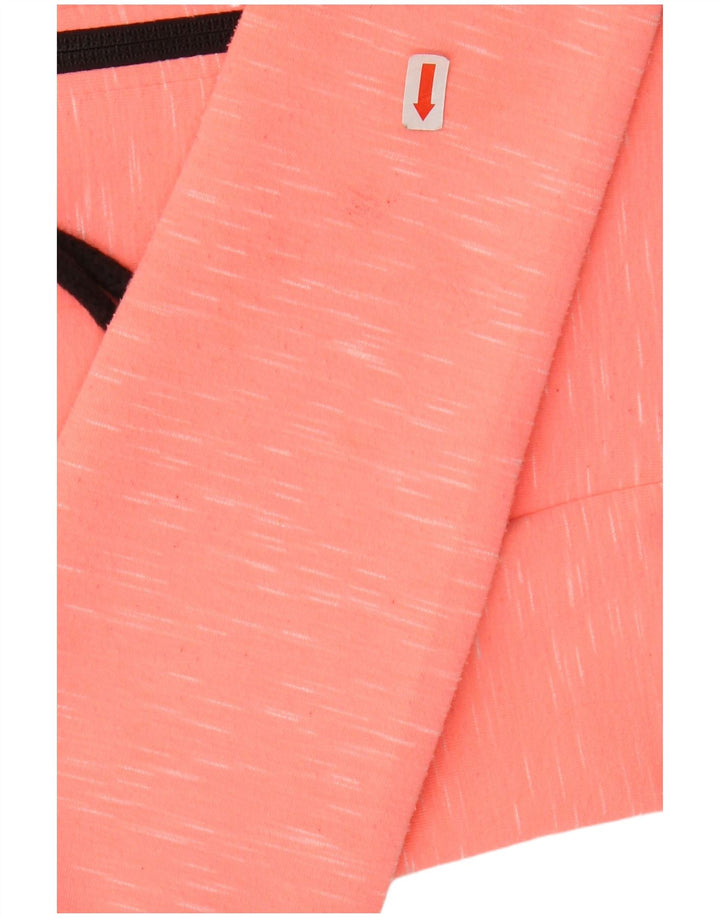 SUPERDRY Pull à capuche zippé graphique pour femme UK 8 Small Orange moucheté