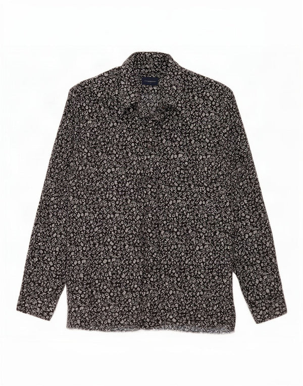 Abercrombie & Fitch Chemise à motif abstrait pour homme Small Noir