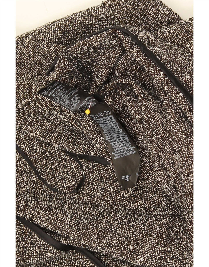 Marks & Spencer Veste Blazer Ouverte Femme UK 20 2XL Gris Moucheté Polyester
