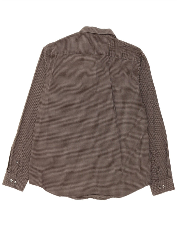 Calvin Klein Chemise Homme Grand Gris Vichy Coton