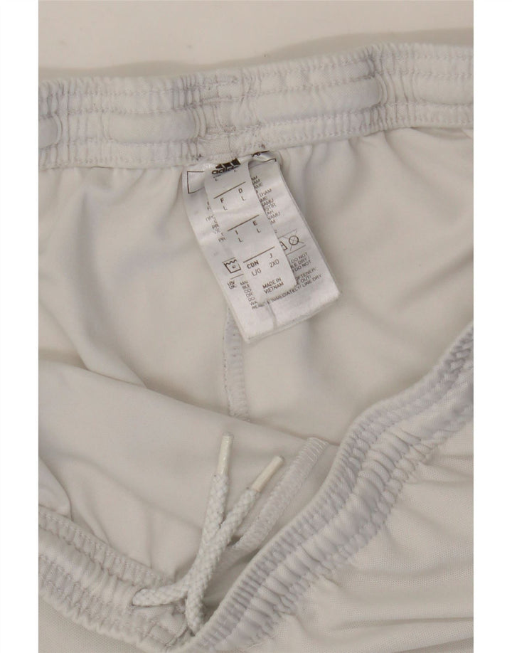 Adidas Short de sport pour homme Large Blanc Polyester
