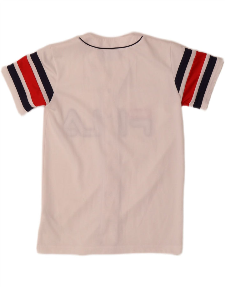 Fila Haut en jersey graphique pour homme 2XS Blanc Colorblock Polyester