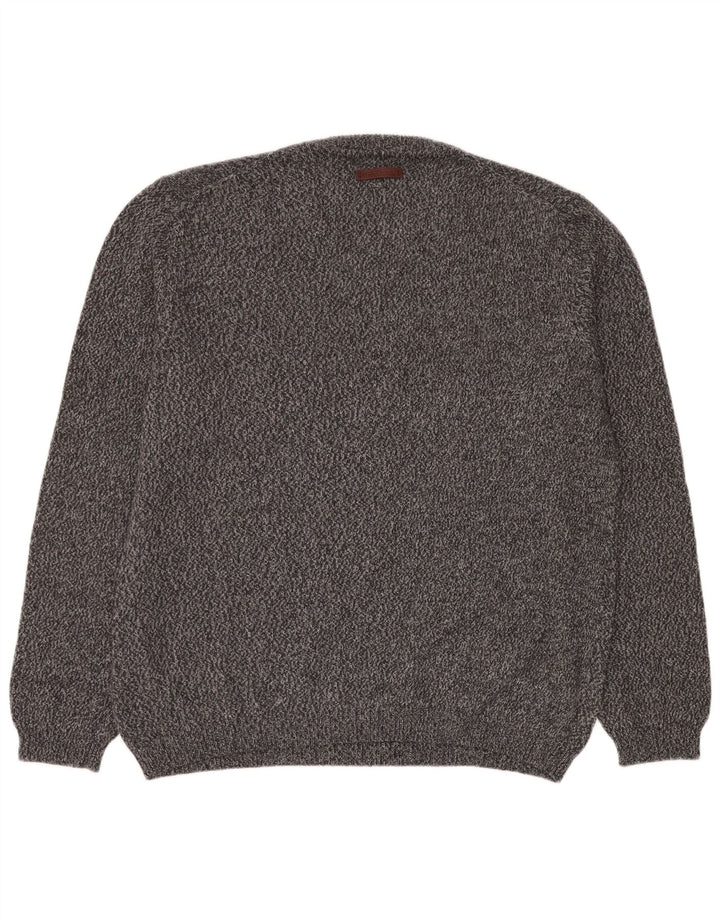 Camel Active Pull Col V Homme XL Bleu Marine Moucheté Coton