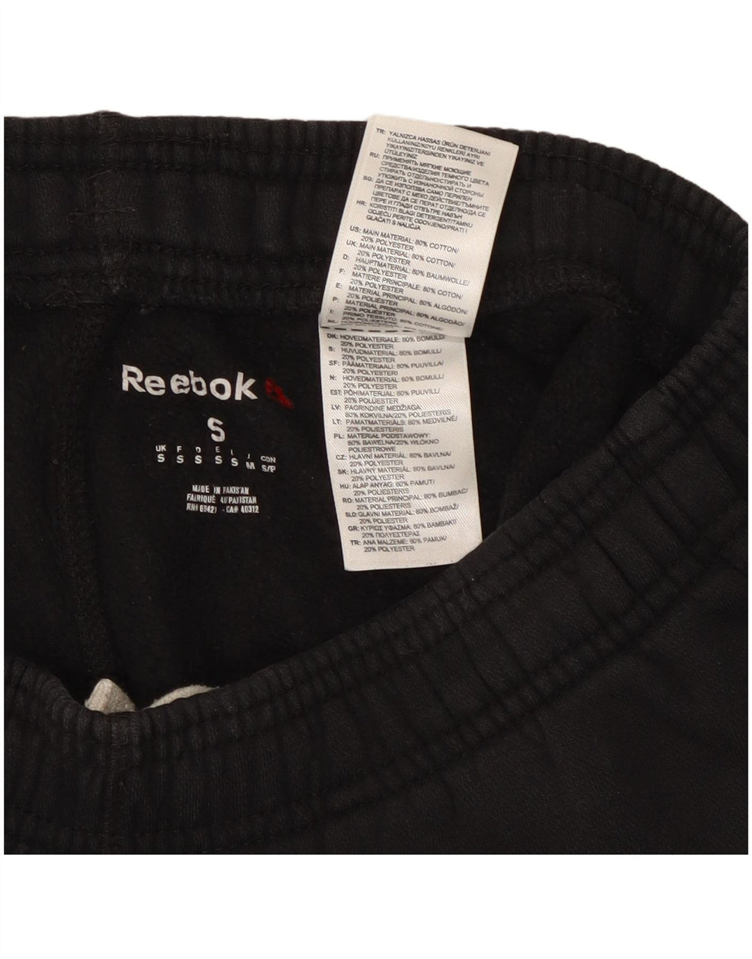 Reebok Pantalon de Survêtement Joggers Small Homme Noir Coton
