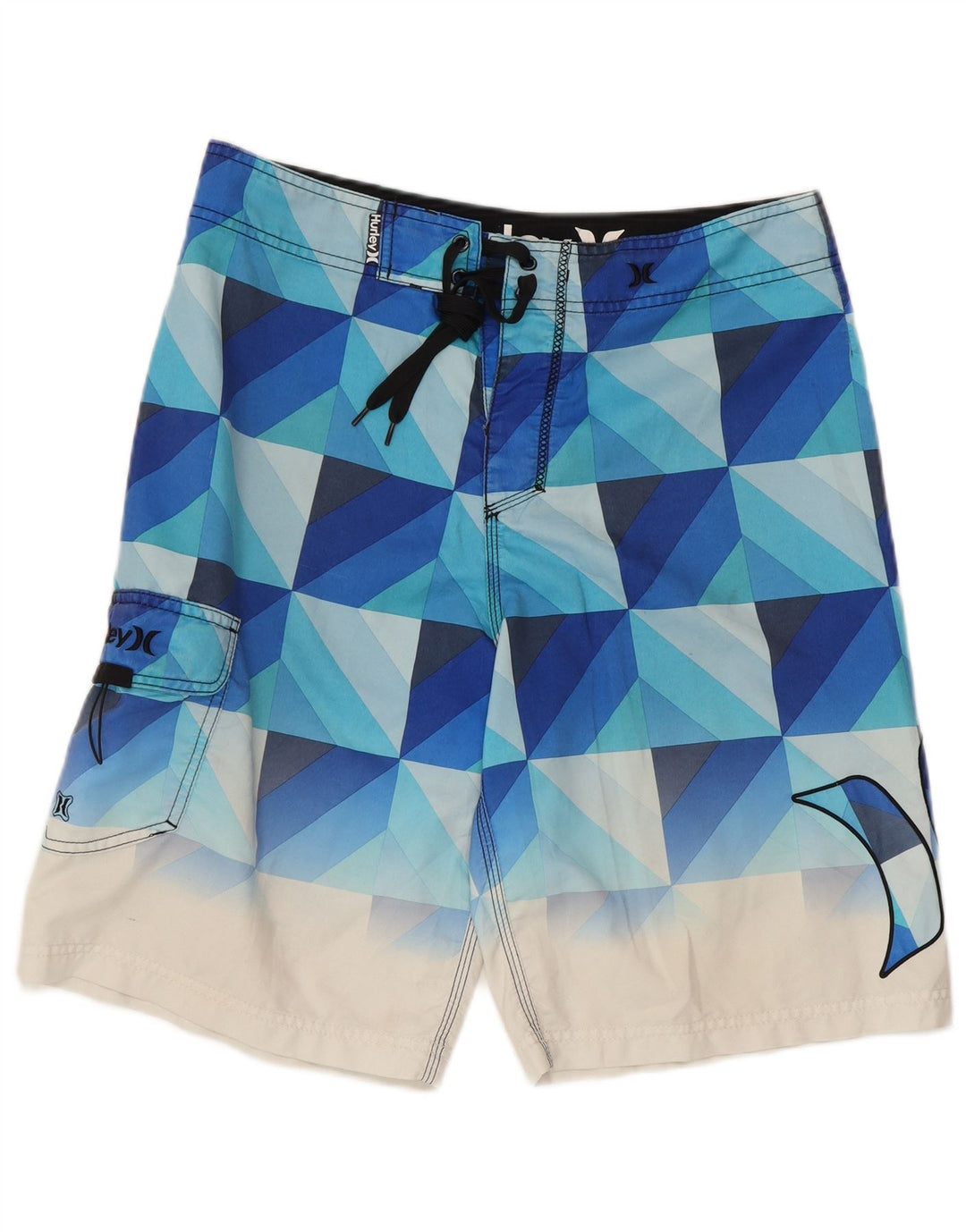 Hurley Short de Bain Graphique Homme Bleu Moyen Géométrique