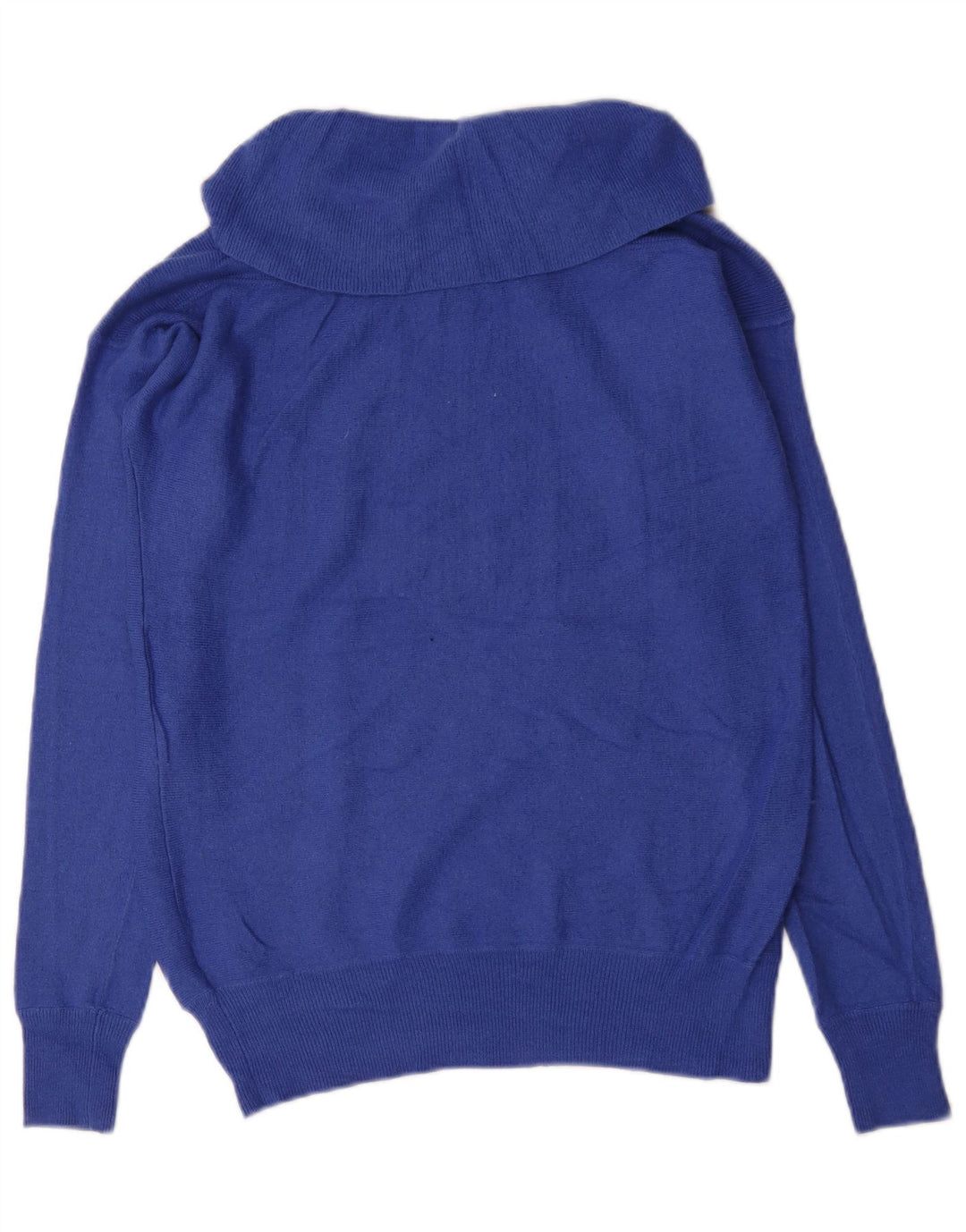 Reiss Pull surdimensionné à col roulé pour femme UK 10 Small Bleu Viscose
