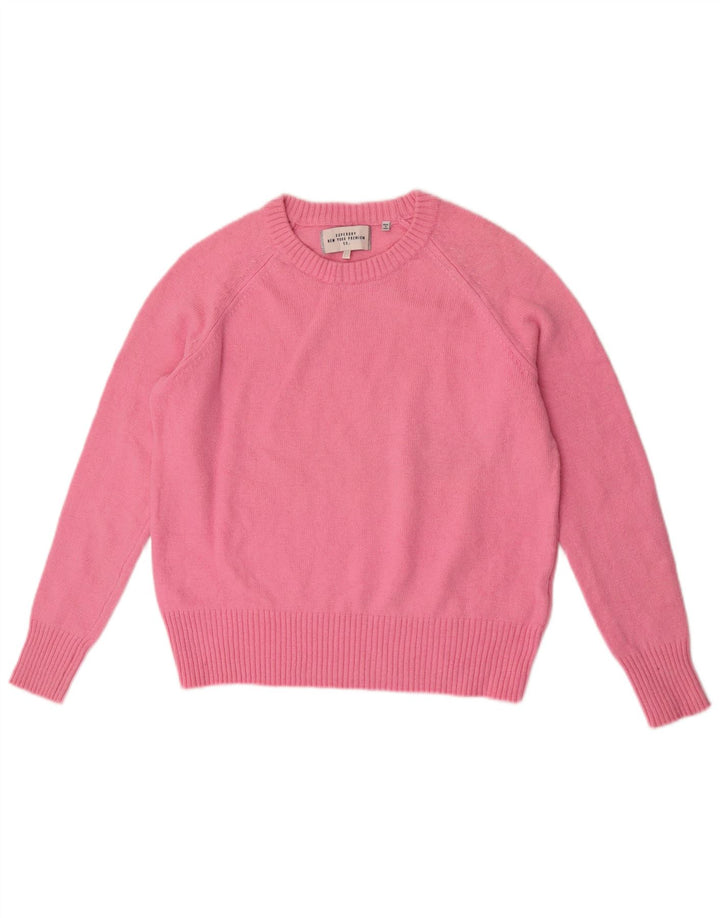 Superdry Pull ras du cou pour femme UK 14 Rose moyen