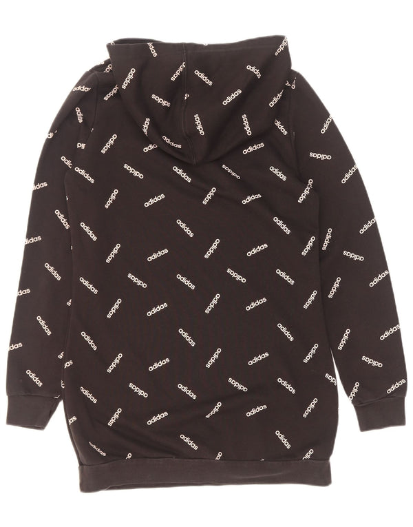 Adidas Pull à capuche graphique pour femme UK 8/10 Petit coton noir