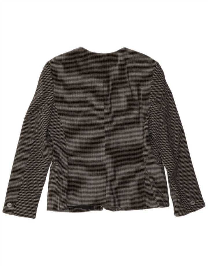 LAUREL Veste Blazer 4 Boutons Femme EU 42 Grande Laine Pied-de-Poule Gris