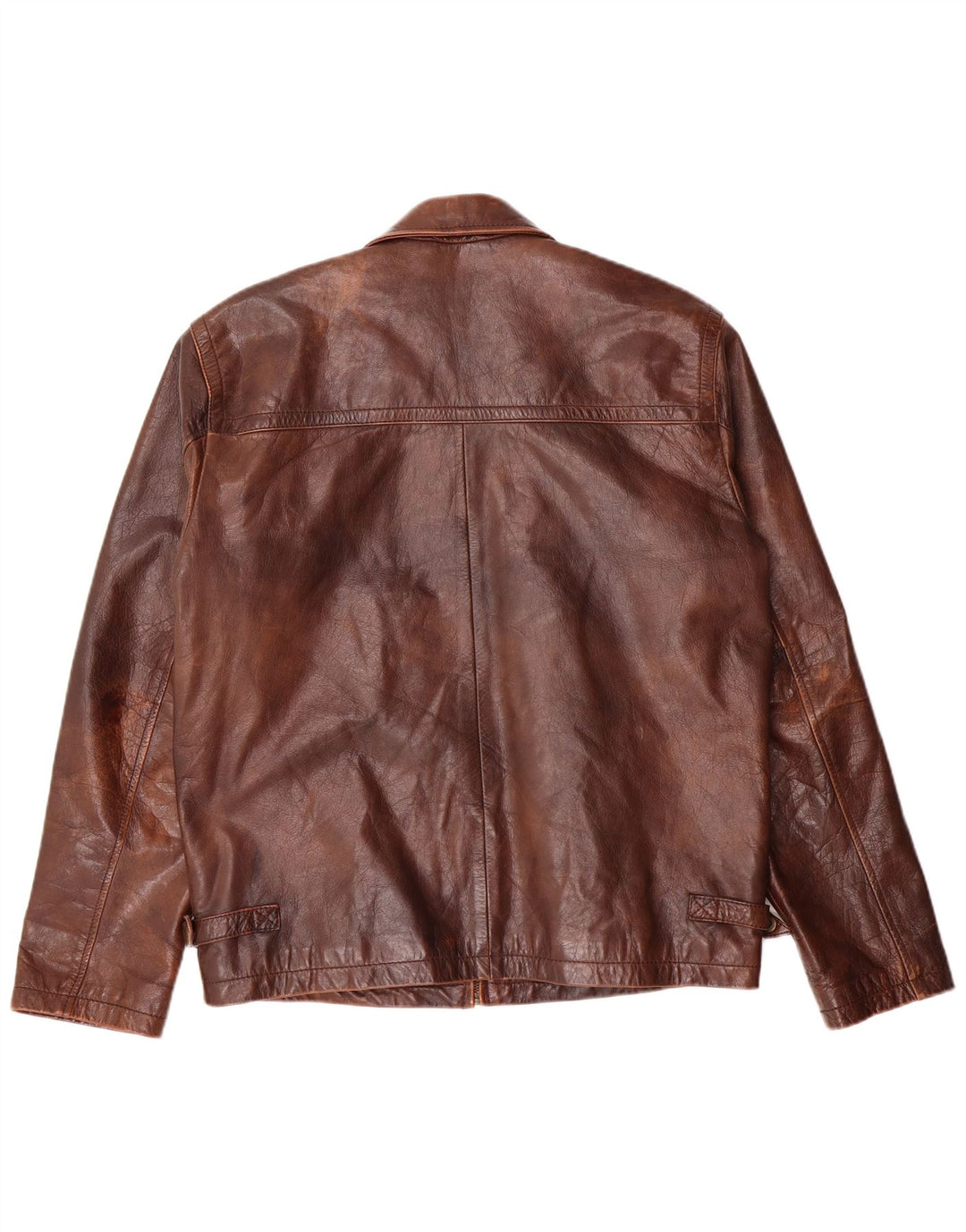 Austin Reed Veste en cuir pour homme UK 40 Grand cuir marron