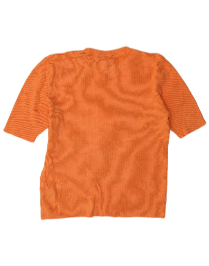 Marks & Spencer T-shirt pour femme UK 14 Large Orange Viscose