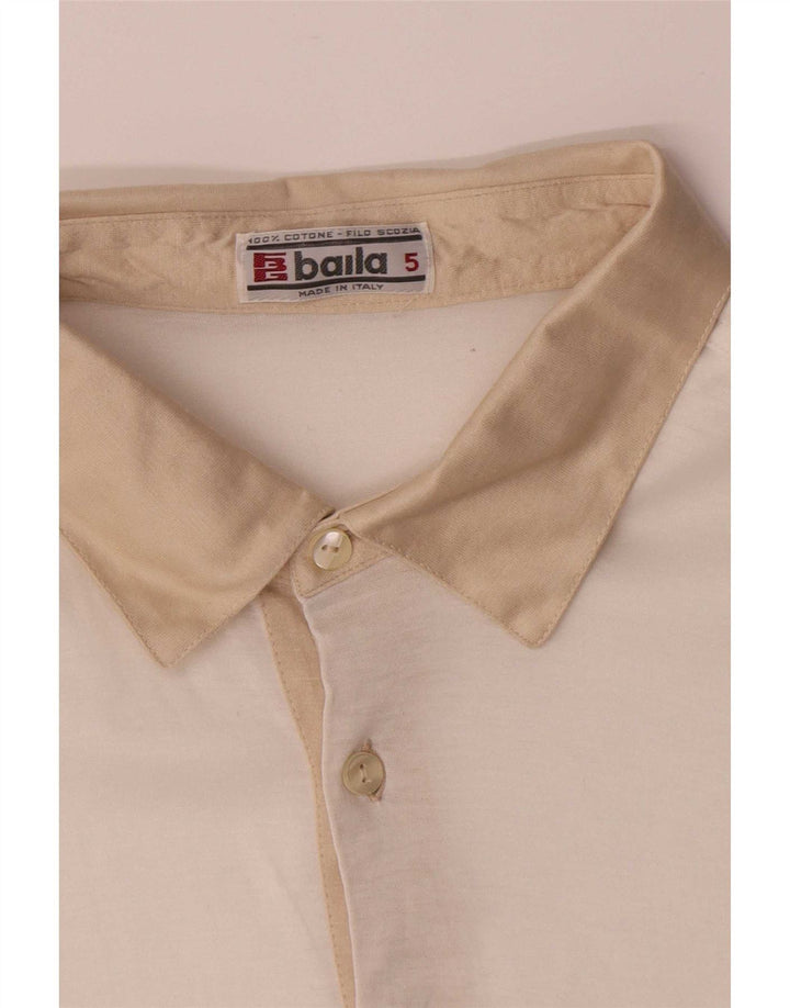 Baila Polo Homme Petit Coton Colorblock Beige