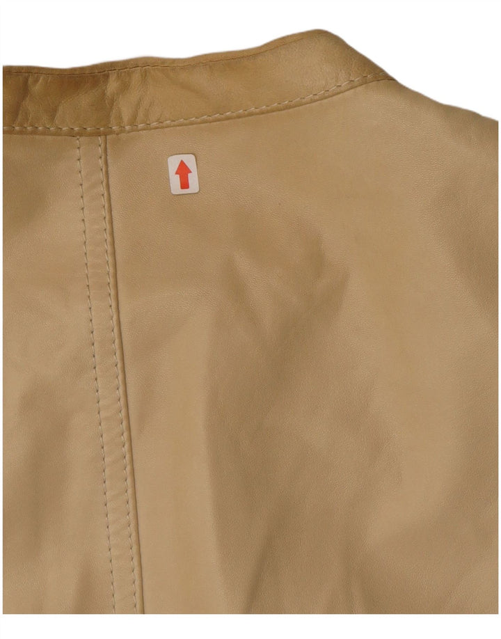 Valentino Veste en cuir courte pour femme IT 40 Petit cuir beige