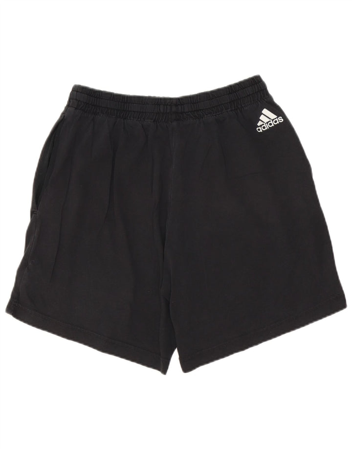 Adidas Short de sport graphique pour homme en coton noir moyen