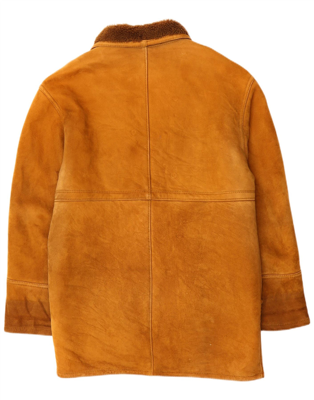 vintage Mens Shearling Overcoat IT 46 Petit Shearling Brun