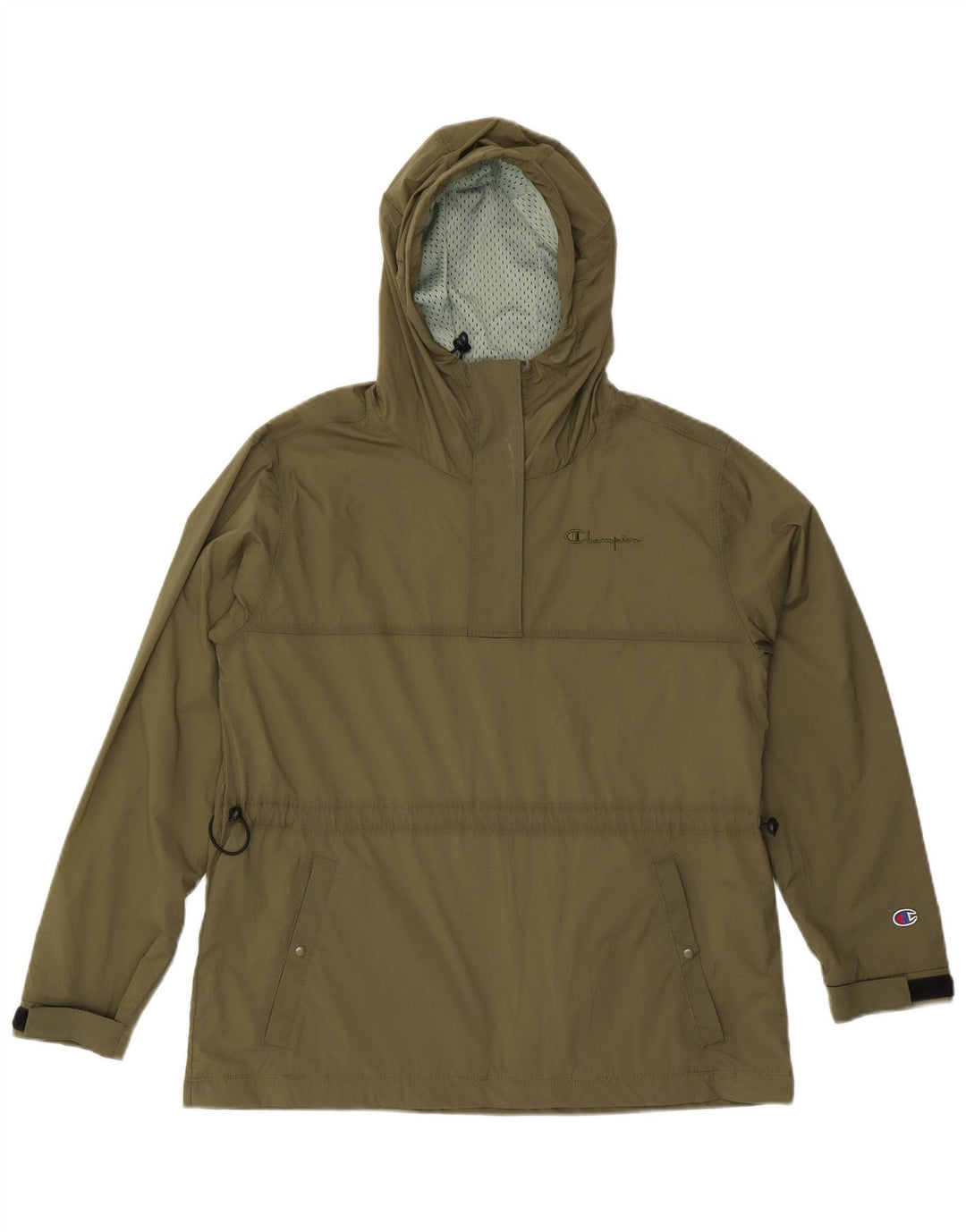 Champion Veste de pluie à capuche surdimensionnée pour femme UK 10 Small Kaki