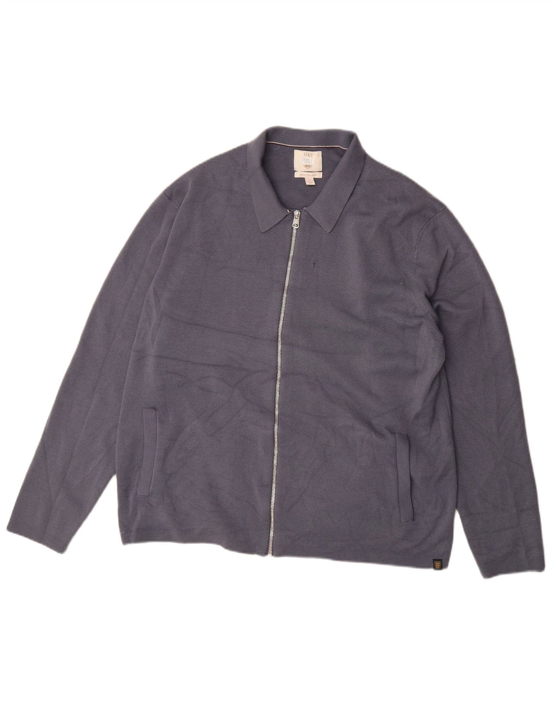 Marks & Spencer Cardigan pour homme XL en laine mérinos Bleu