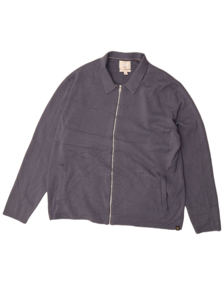 Marks & Spencer Cardigan pour homme XL en laine mérinos Bleu