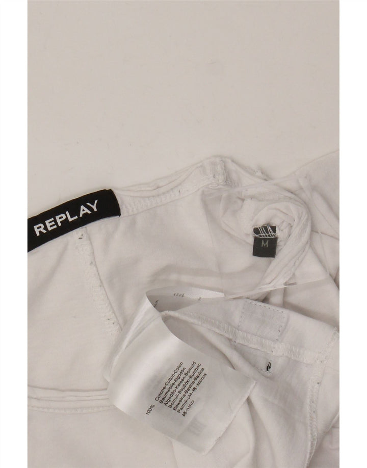 Replay T-Shirt Homme Blanc Moyen Coton