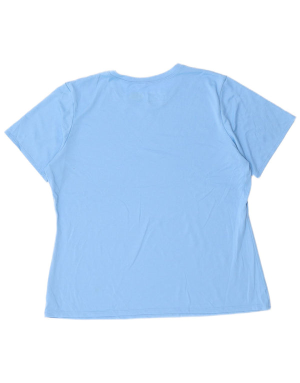 UNDER ARMOUR T-shirt Heat Gear pour femme UK 18 XL Bleu Polyester