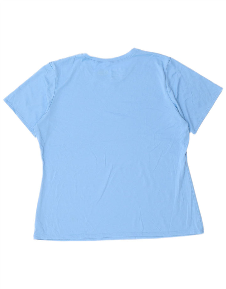 UNDER ARMOUR T-shirt Heat Gear pour femme UK 18 XL Bleu Polyester