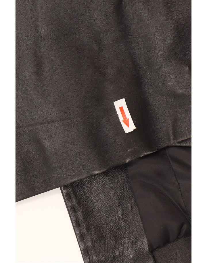 Conbipel Manteau En Cuir Femme IT 44 Cuir Noir Moyen