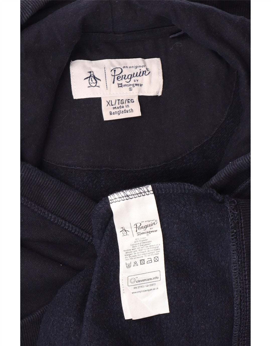 PENGUIN Pull à capuche homme XL bleu marine coton