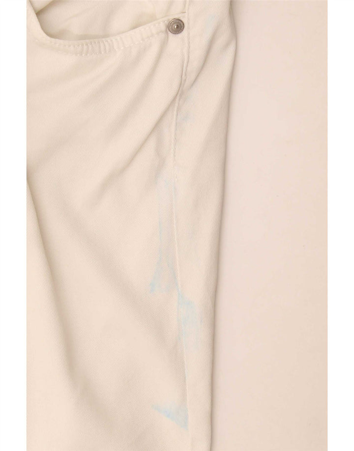 Benetton Short décontracté pour femme IT 44 Medium W34 Blanc Coton