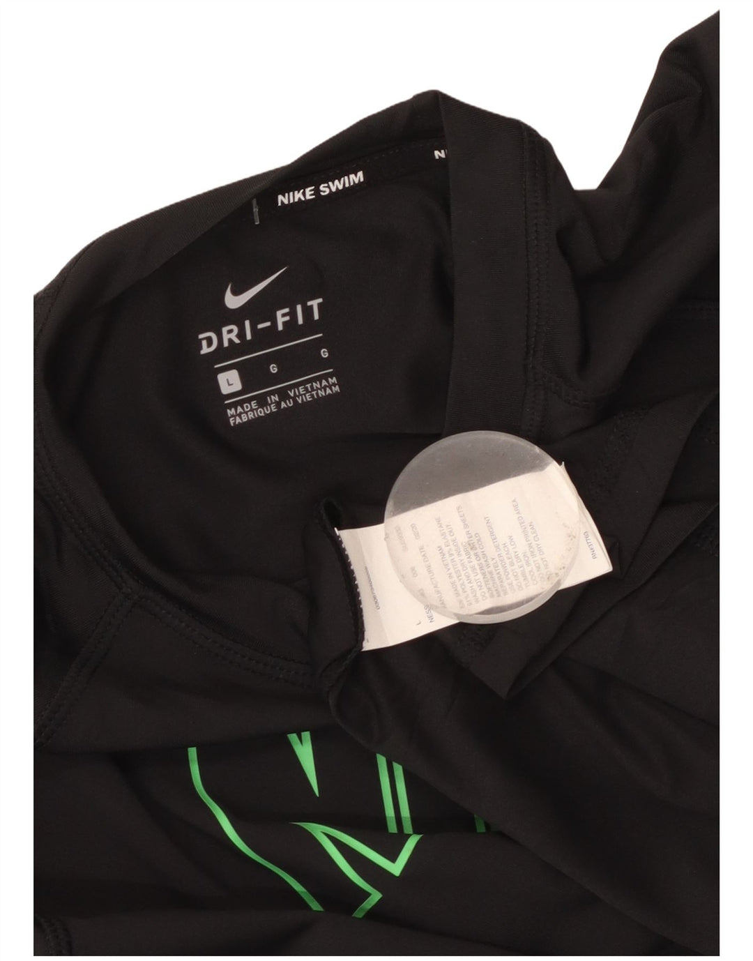 Nike Dri Fit Graphic Top à manches longues pour femme UK 14 Large Noir Polyester