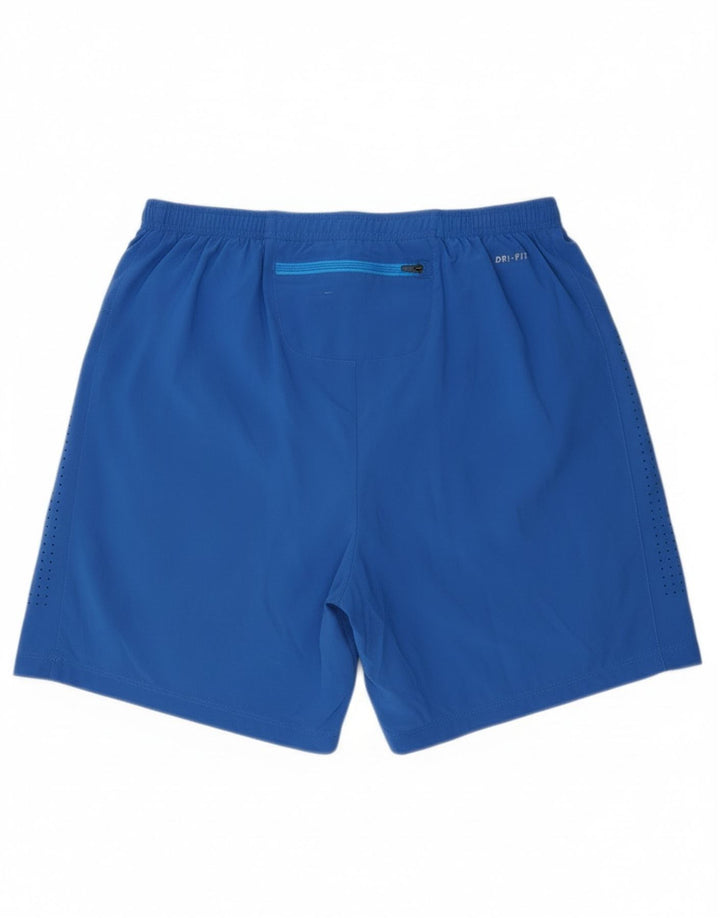 Nike Short de Sport Dri Fit Homme Bleu Moyen