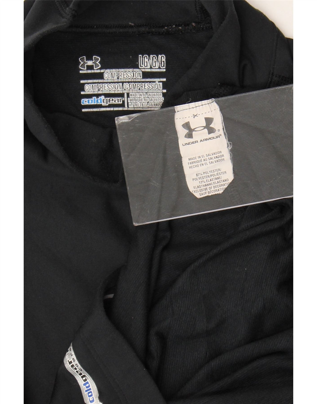 Under Armour Haut de compression à manches longues pour femme UK 44 Large Noir Polyester