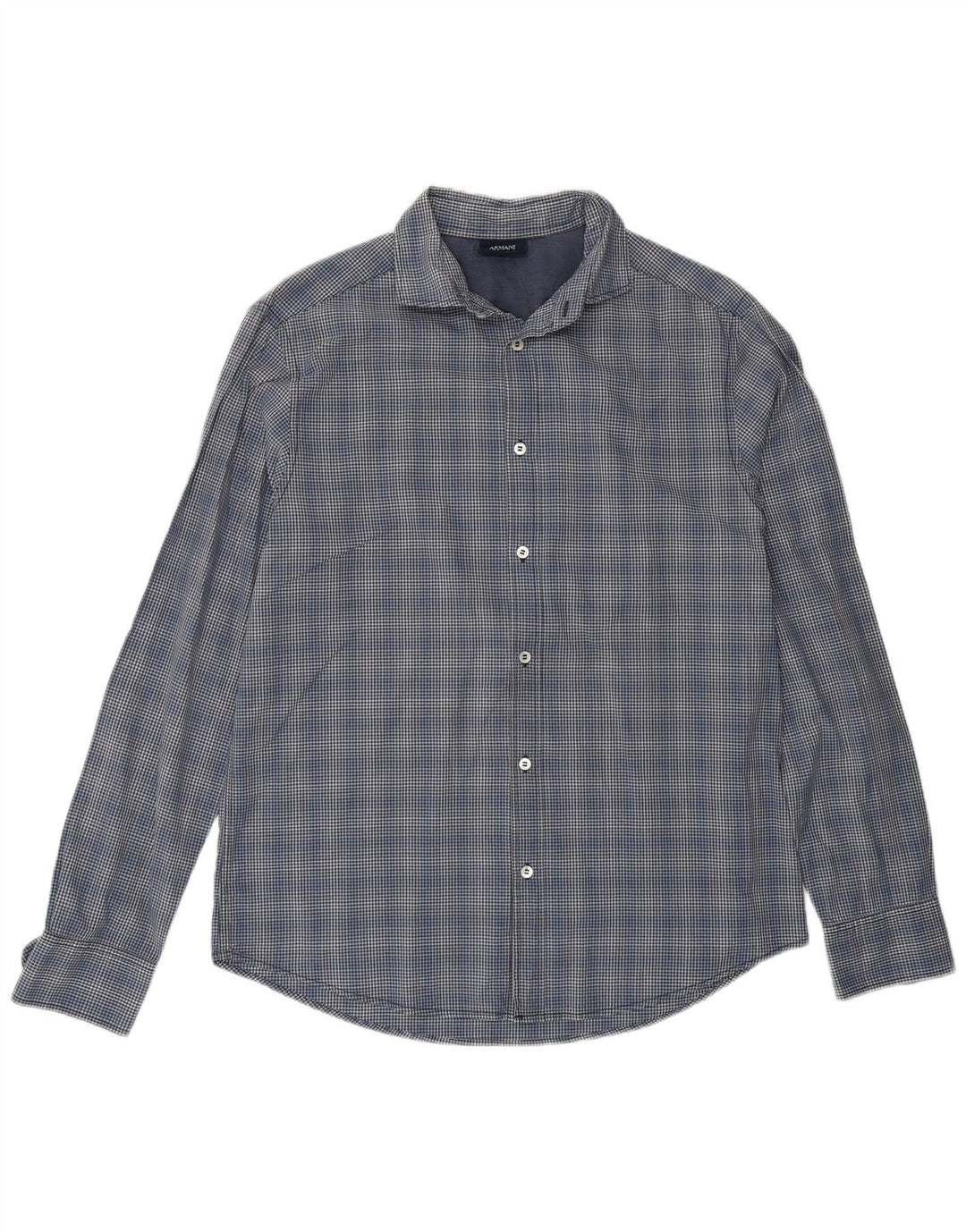 Armani Jeans Chemise Homme XL Bleu Marine Vichy