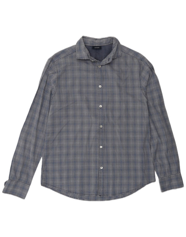 Armani Jeans Chemise Homme XL Bleu Marine Vichy