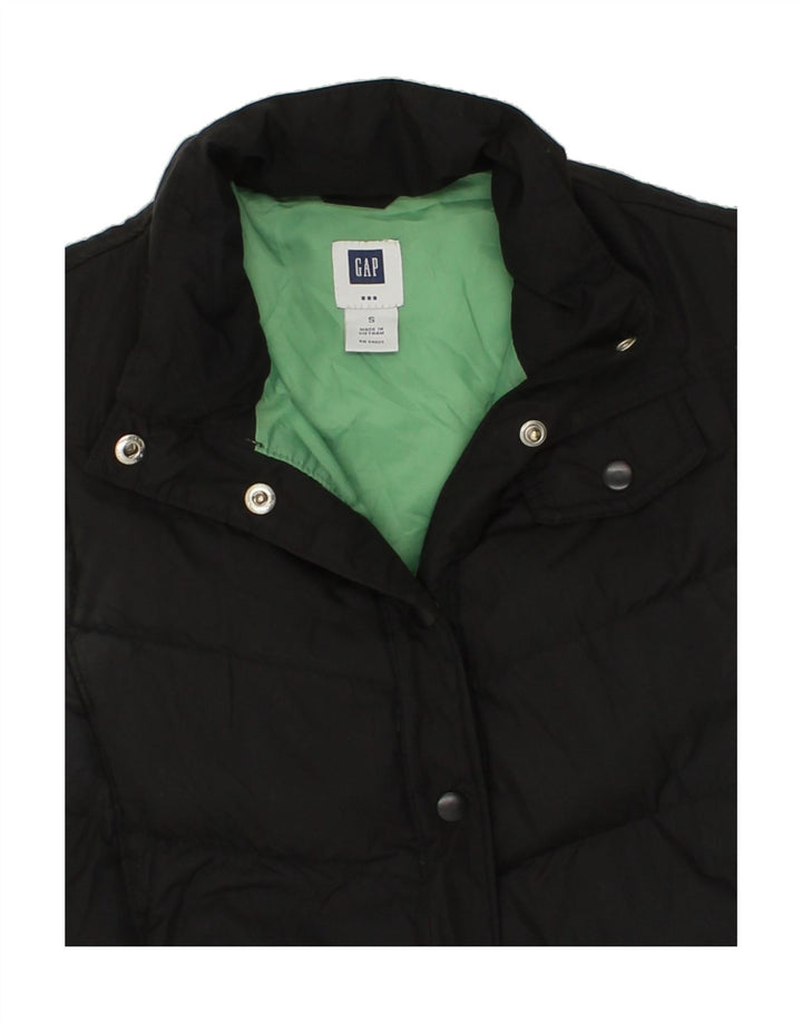 GAP Womens Padded Gilet UK 10 Small Black Polyester Vintage Gap and Second-Hand Gap from Messina Hembry 