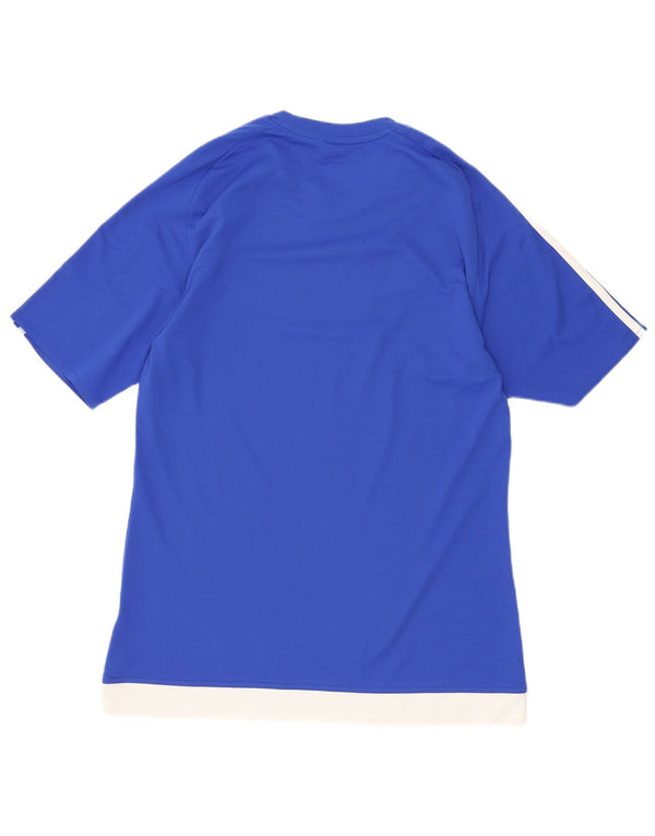 Adidas Hommes Climalite T-Shirt Haut Petit Bleu Sports