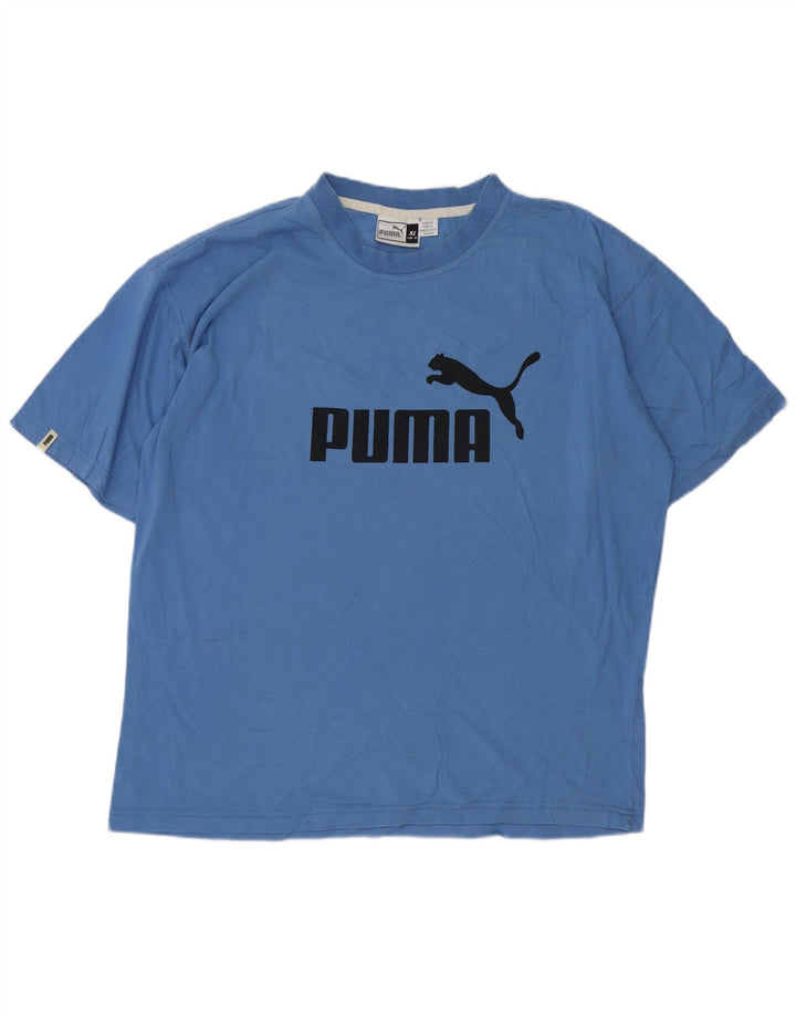 Puma T-Shirt Graphique Top XL Homme Bleu Coton