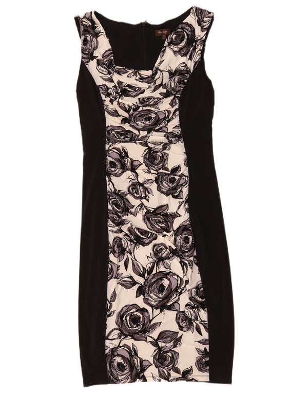 Phase Eight Robe fourreau sans manches pour femme UK 42 Medium Noir Floral