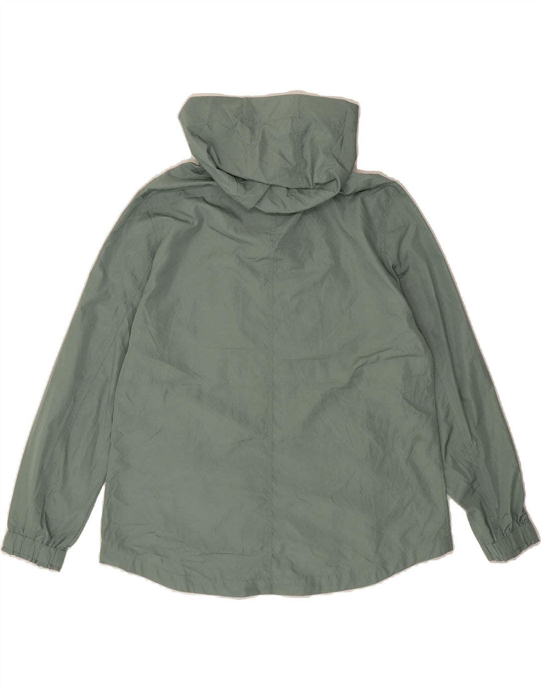 FAT FACE Womens Hooded Rain Jacket UK 12 Medium  Green Polyester Vintage Fat Face and Second-Hand Fat Face from Messina Hembry 