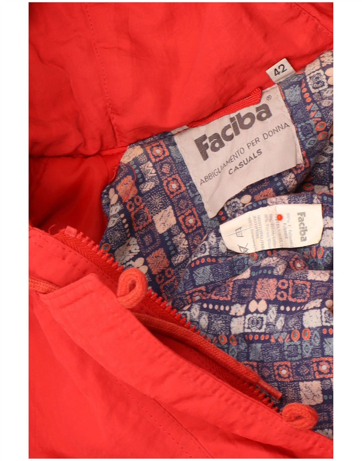 Faciba Veste matelassée surdimensionnée à capuche pour femme EU 42 Large Rouge Polyamide