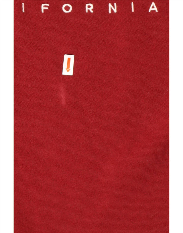 HOLLISTER Sweat-shirt graphique pour hommes, grand, en coton bordeaux