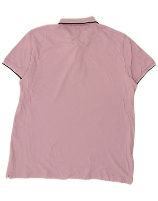French Connection Polo Regular Fit Homme Rose Moyen Coton